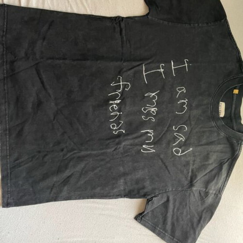 Gallery Dept Tee oversized used, size M, black and red