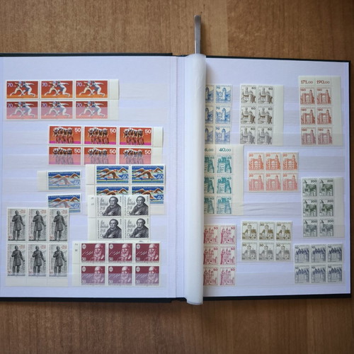 Berlin Collection of 50 Unused Lux Stamp Sheets in A4 Album