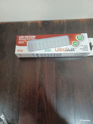 UltraLux Επαναφορτιζόμενο LED Φωτιστικό Ασφαλείας 2W Καινούργιο