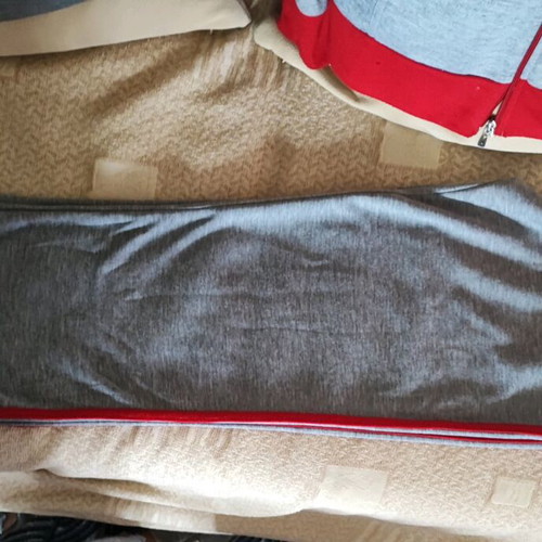 Tracksuit set used with pants, blouse and jacket gray-red