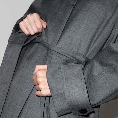 Low Classic grey belted single-breasted trench coat like new, size XS