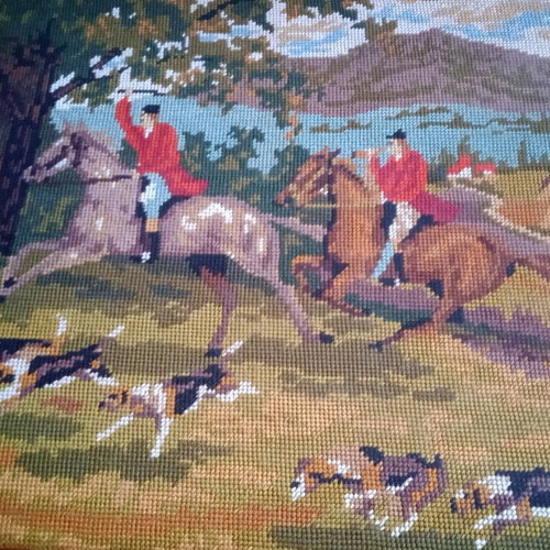 Embroidery painting hunting theme new 97x47 cm