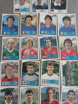 Panini Euro 88 stickers used, 30 pieces