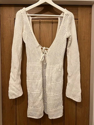 Hollister beach cover up нов, размер XXS, бял