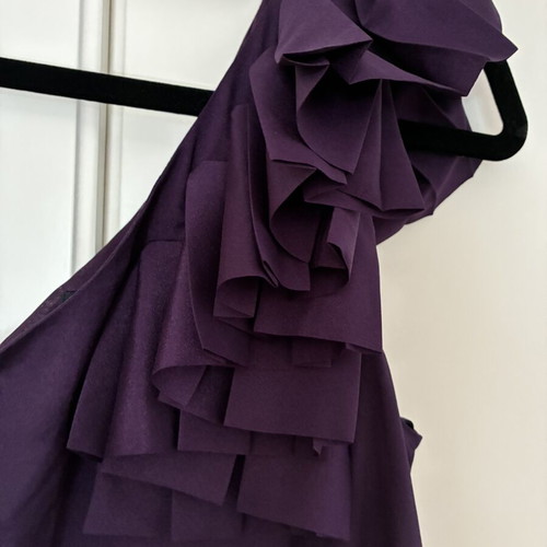 Forever 21 Y2K Purple One Shoulder Ruffle Bubble Dress Size M Like New
