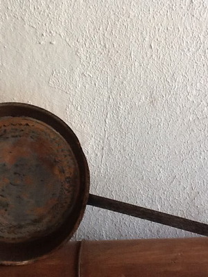 Χάλκινα μαγειρικά σκεύη μεταχειρισμένα, μεγάλο τηγάνι και βαθύ πλάκερο