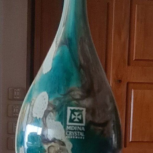 Mdina Crystal vase handmade like new