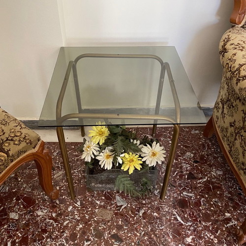 Glass coffee table