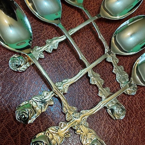 Hildesheim Rose Gold-Plated Dessert Spoons Set of 6