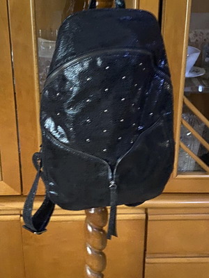 Pink Woman fabric backpack like new