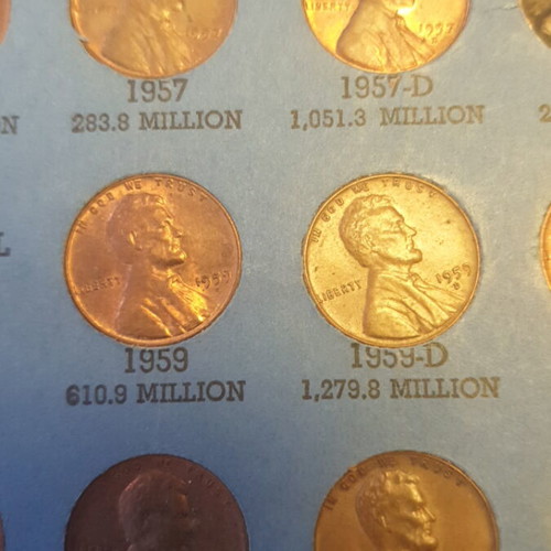 Lincoln Wheat Cents collection used 1951-1962D, 29 coins