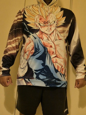 Dragonball Hoodie Vegeta 3D printed like new, size 2XL multicolor