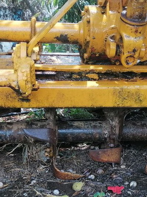 Tractor rotary tiller used, 5 rows blades, old Patit model