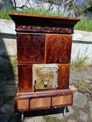 Porcelain stove used antique