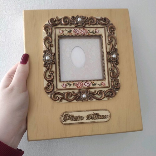 Vintage wooden handmade photo album brand new