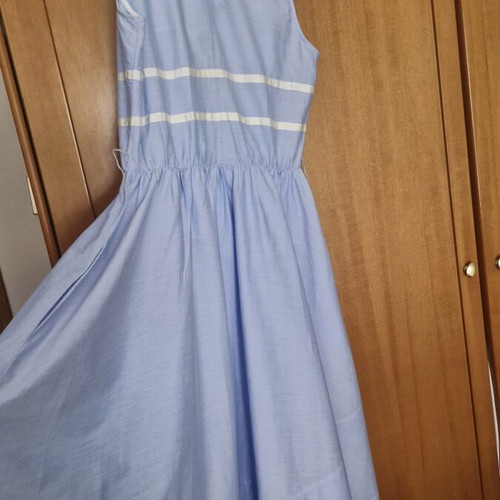 Access dress like new, blue, poplin fabric, size M