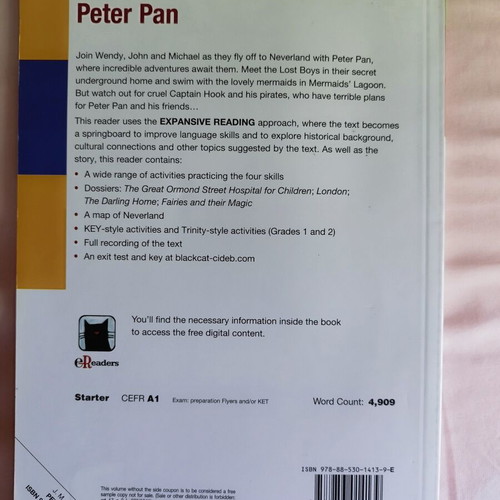 Peter Pan Green Apple book like new, Black Cat editions, English learning
