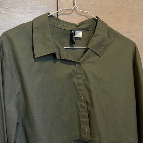 H&M short shirt like new, olive green, size S