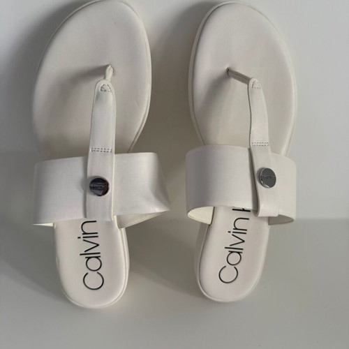 Calvin Klein Kimmy Nappa VIP Smooth leather mules, white
