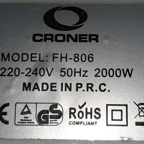 Croner 2000W fan heater used