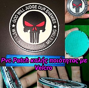 Pvc Patch Punisher logo με Velcro  Tactical Survival Airsoft Καλής ποιότητας σε ιδιαίτερο χρώμα