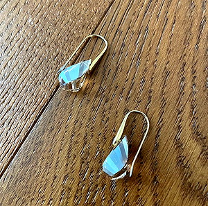 Gold earrings swarovski