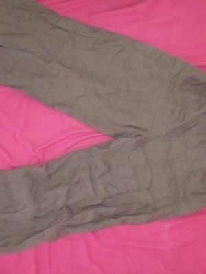 Women's linen-type pants size M used brown