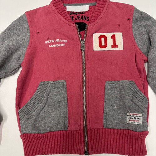 Pepe Jeans children's jacket size 4 years like new, red and grey