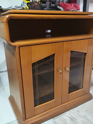 TV stand used, wooden, heavy