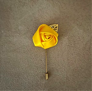 Rose lapel pin κιτρινο για σακακι καρφίτσα