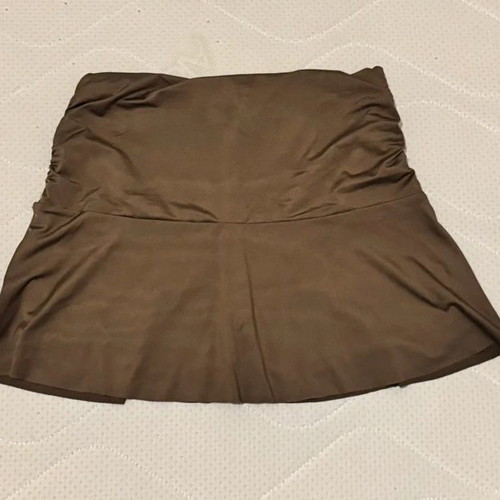 Shein mini skirt with built-in shorts, brown