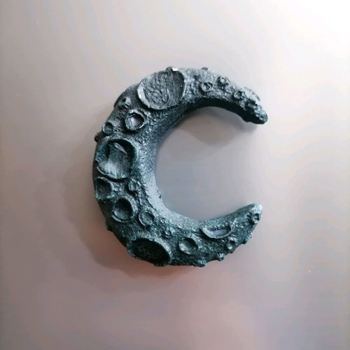 Moon magnet handmade new, painted with acrylics