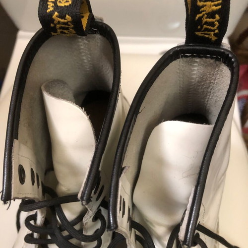Dr. Martens white ankle boots size 38 used