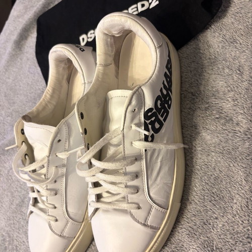 Dsquared2 sneakers used, unisex, white, size 41