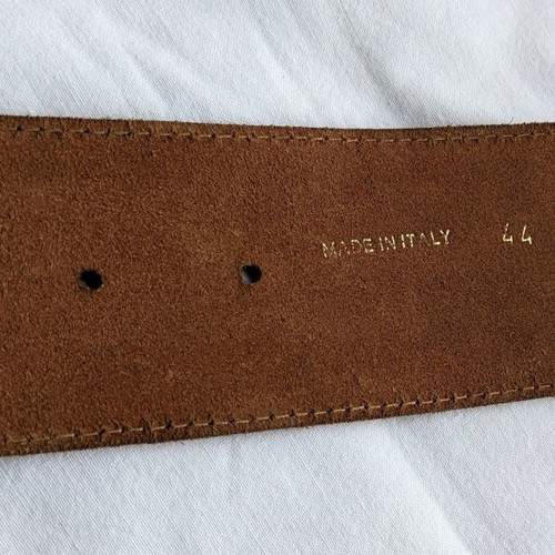Leather belt with watches vintage used, size XS