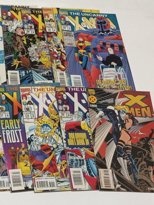 Uncanny X-Men Marvel Comics issues 302, 306, 307, 309, 314, 315, 319