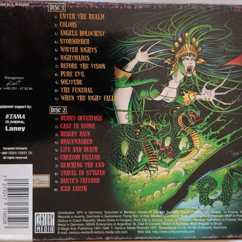 Iced Earth Days of Purgatory 2 CD digipack used metal