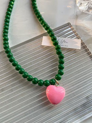 Summer necklace with heart new