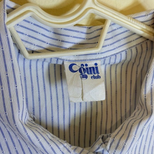 Zara shirt used, cotton, size M, white and blue