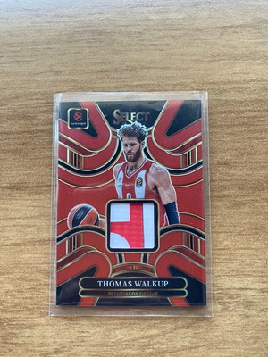 Thomas Walkup Memorabilia Patch Red Cracked Ice 2025-26 Select EuroLeague