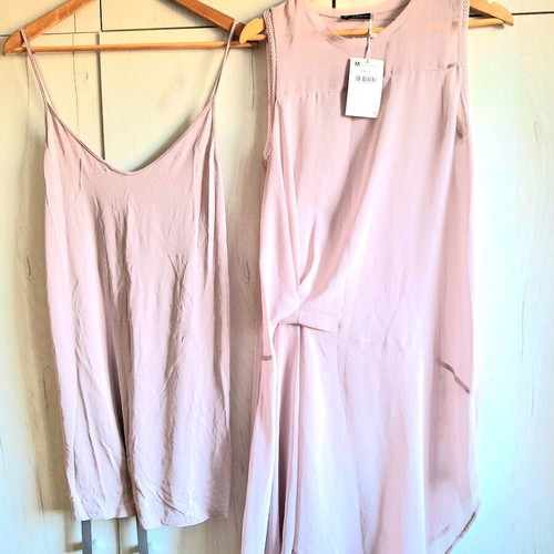ZARA Asymmetric Dress new, ash rose color, chiffon