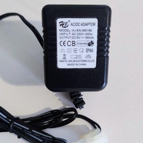 Battery Charger 6V with 2-Pin Mini Tamiya/Molex Plug for RC Toys