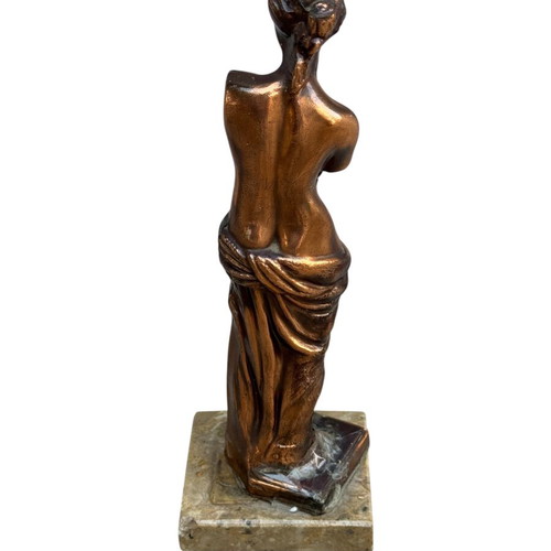 Aphrodite bronze decorative statue used, marble base