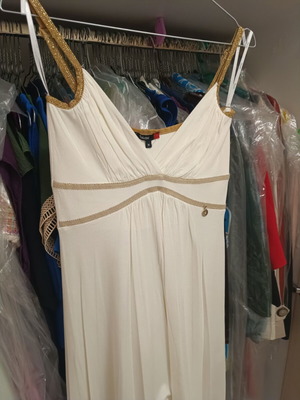 Toi Moi Ancient Greek Style Dress white medium, like new