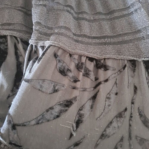 Long skirt Lucifair black like new, elastic waist, layered design