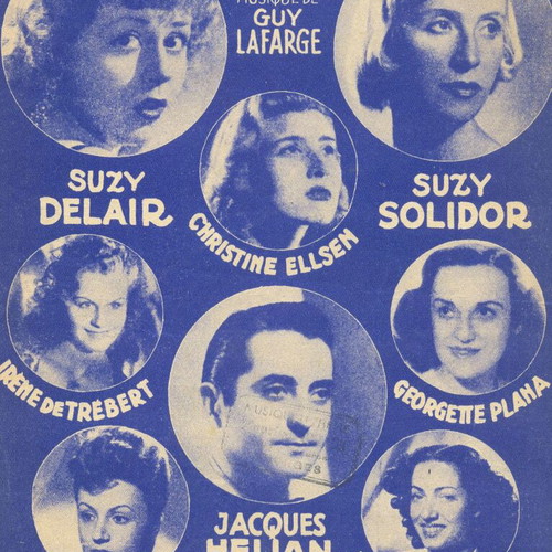 Sheet music used, set of 3 French booklets with singer photos 1920-1935