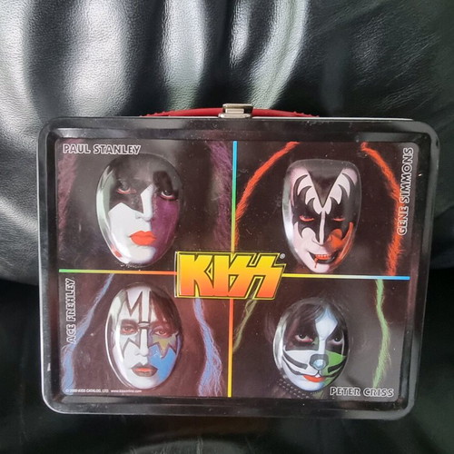 KISS Solo Faces lunchbox like new with thermos