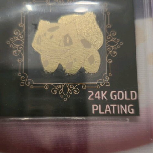 Bulbasaur Pokemon sticker 24k gold plating new