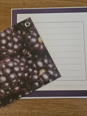 Greeting card 3D with blackberries, new
