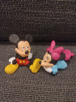 Disney figures Mickey Maus and Minnie Maus used, vintage retro set